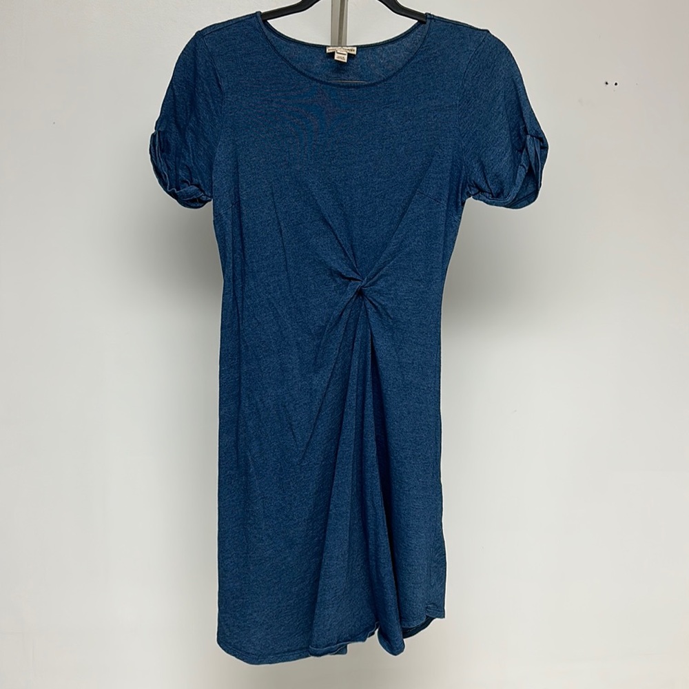 Anthropologie cotton teeshirt dress. Gathers at waist. Size XS (holding horses)